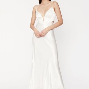Bardott Karlotta Slip Dress in Ivory White Size 4